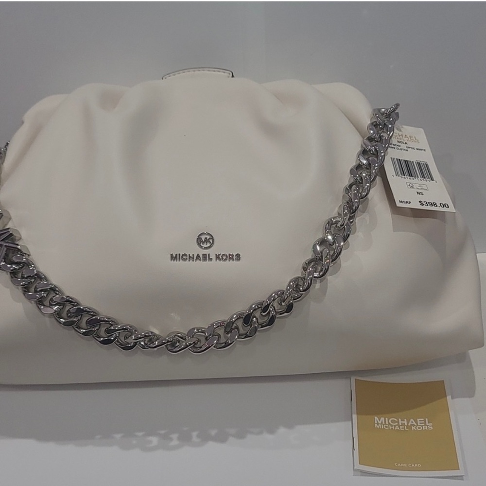 Michael Kors  Nola Extra-Large Faux Leather Clutch